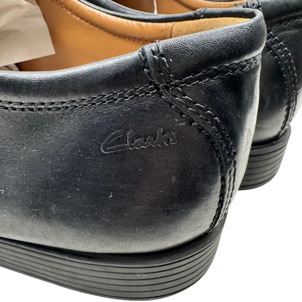 Clarks Tilden Cap Oxford Mens 13 Black Leather Bicycle‎ Toe Dress Shoes Career